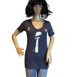 Nike NFL Football Denver Broncos Superbowl 50 Champions Tee Shirt Size Small VGC